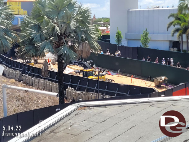 Work along the east walkway near guest relations.