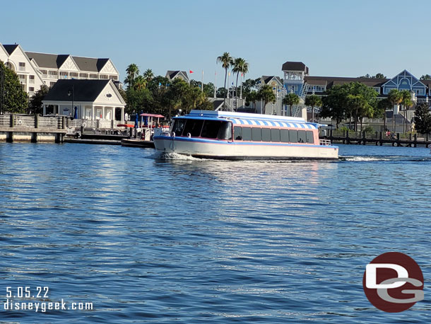 Friendship boat cruising by.