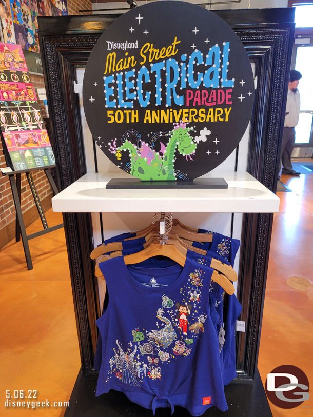 Found it odd to see Disneyland Main Street Electrical Parade 50th Anniversary Merchandise here.