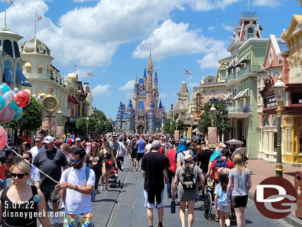 2:47pm - Main Street USA at the Magic Kingdom.  About 20 minutes from Boardwalk to here this trip.