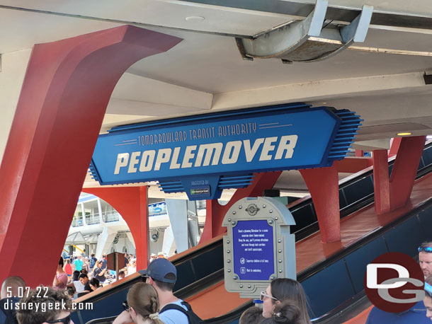 3:27pm - In line for the PeopleMover