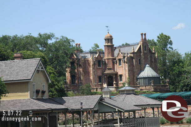 Haunted Mansion in the distance