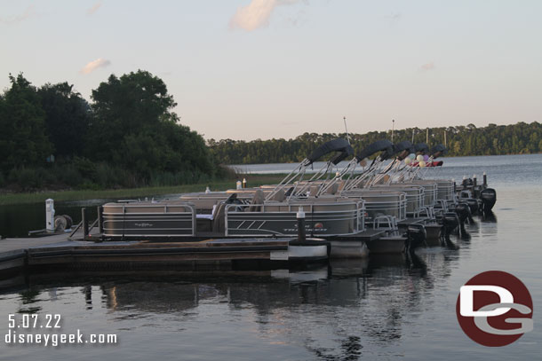 Boats ready to go for the fireworks cruises this evening.