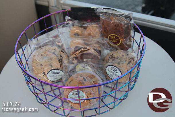 The snack selection onboard our boat.