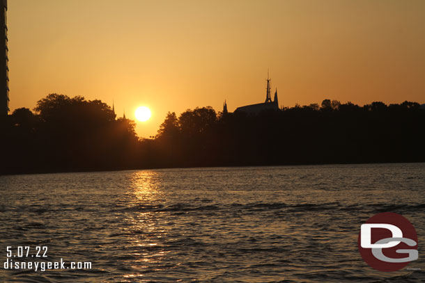 Cruising Bay Lake as the sun set