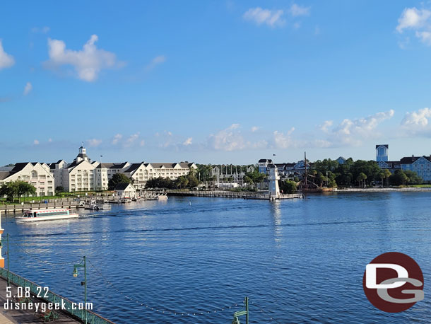 Friendship Boats crossing the lake.  This one on its way to Disney's Hollywood Studios