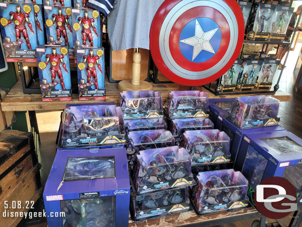 The World Traveler store featured an assortment of Marvel items.