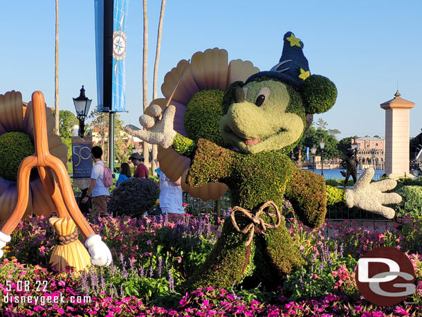 Mickey Mouse topiary.