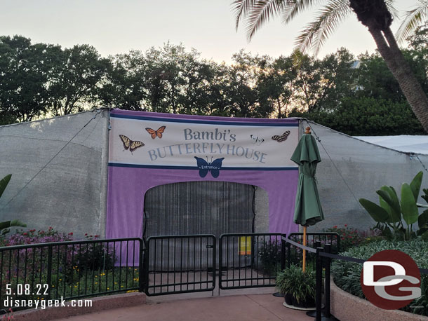 The butterfly house was closed for the day already, it closes at dusk.  