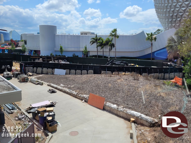 Work near guest relations. This was the former temporary walkway to enter the park.