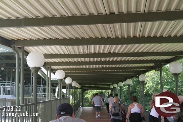 3:07pm - On our way up to the Express Monorail at the Magic Kingdom.