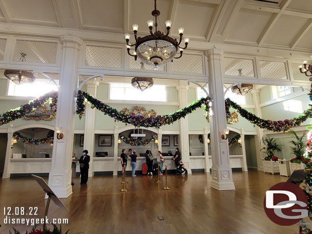 The lobby was relatively quiet for 9am