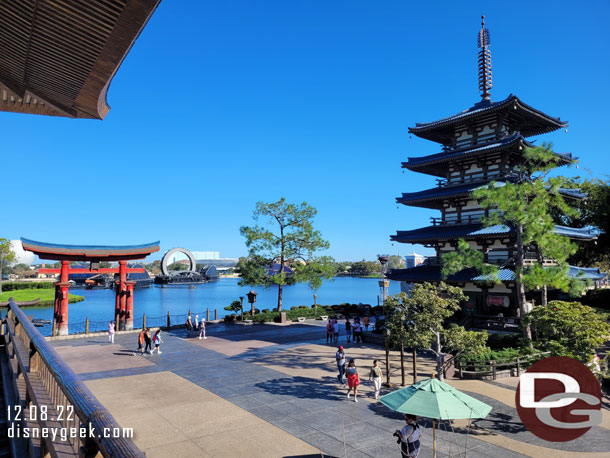 The walkways around World Showcase are being renovated/replaced.  Here is a look at Japan.