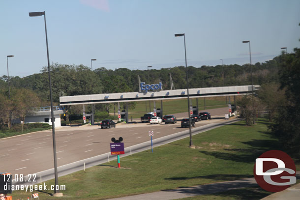 The Epcot parking entrance recently had the sails/decorative elements removed.  