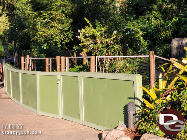 The fencing around the exhibits at the park entrance is being replaced.  The new fences look more traditional and are taller.