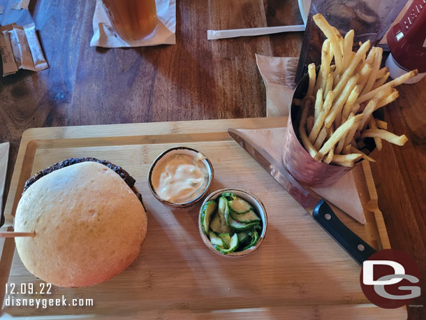 My meal. Hamburger and fries.