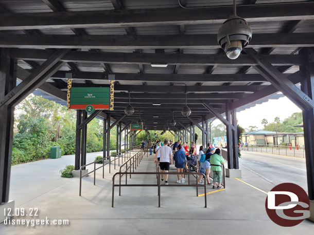 The queue for Epcot