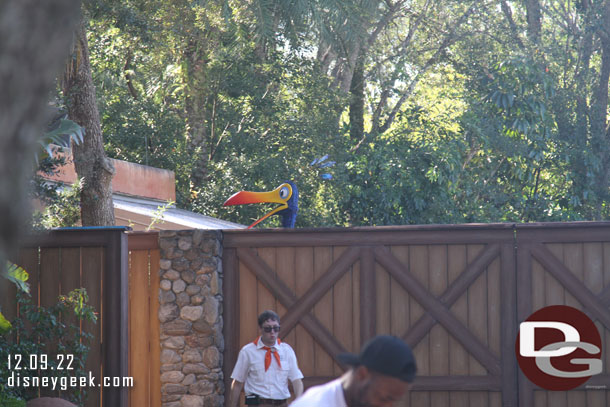 Kevin arriving on Discovery Island