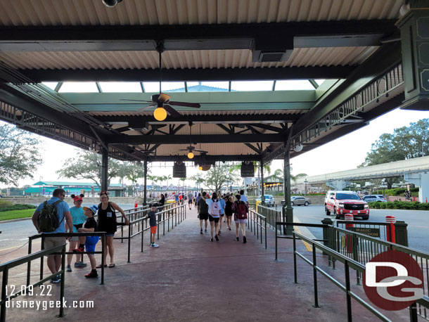 2:30 - Arrived a the Magic Kingdom (18 minutes after leaving Animal Kingdom for a total travel time of 33 minutes from bus stop walk to up to walk out)