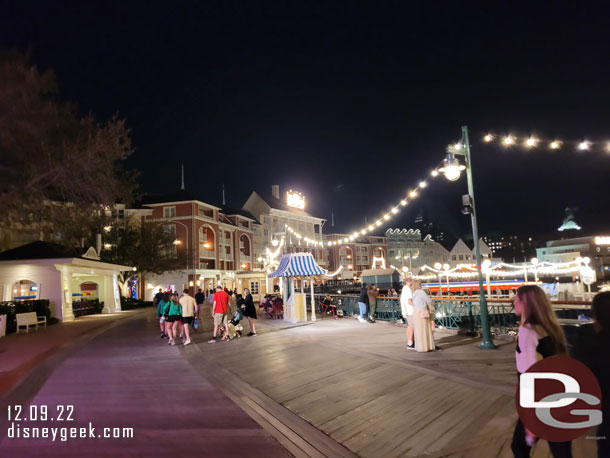 10:03pm - Walking along the boardwalk on my way back to the room.