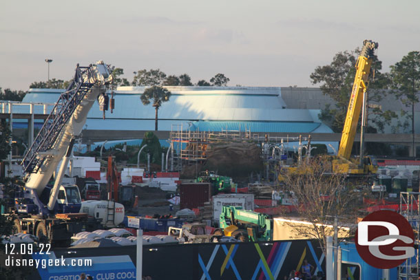 The Te Fiti statue is 16ft tall and visible in the middle of this picture.  It was installed recently and unveiled this morning.