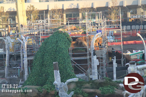 A closer look at Te Fiti in the Journey of Water inspired by Moana construction site.