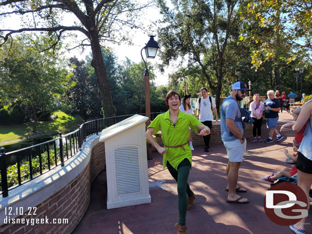 Crossed paths with Peter Pan in Liberty Square