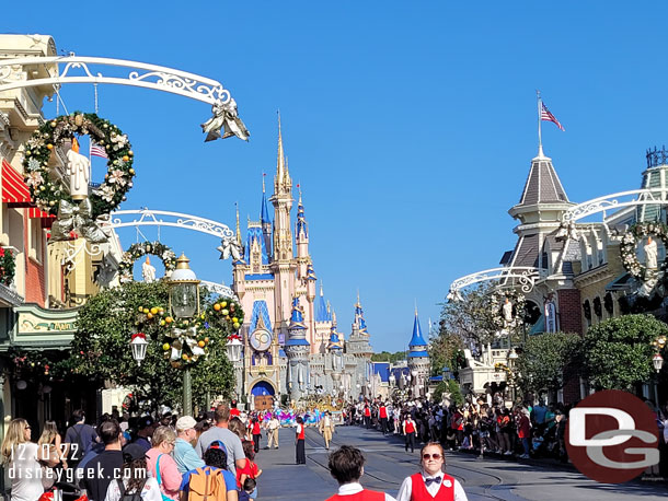 Mickey's Celebration Cavalcade making its way along Main Street USA