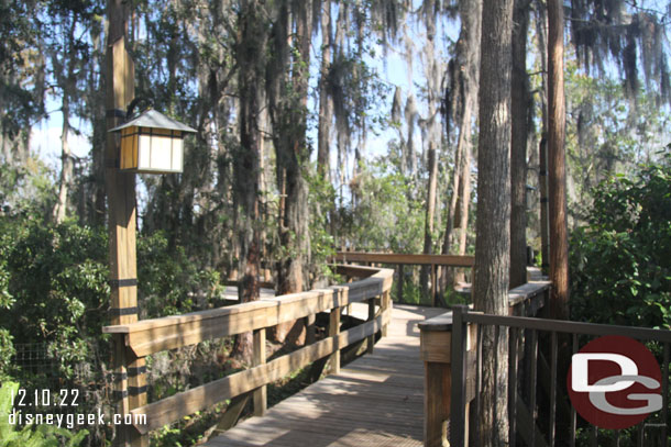 Walking out to the boat dock.