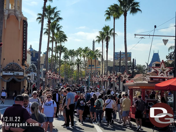 The park was getting more crowded.