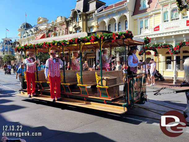 The Dapper Dans passing by.