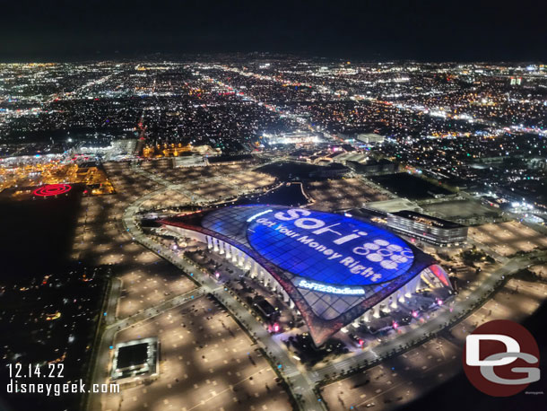 Flying over Sofi Stadium