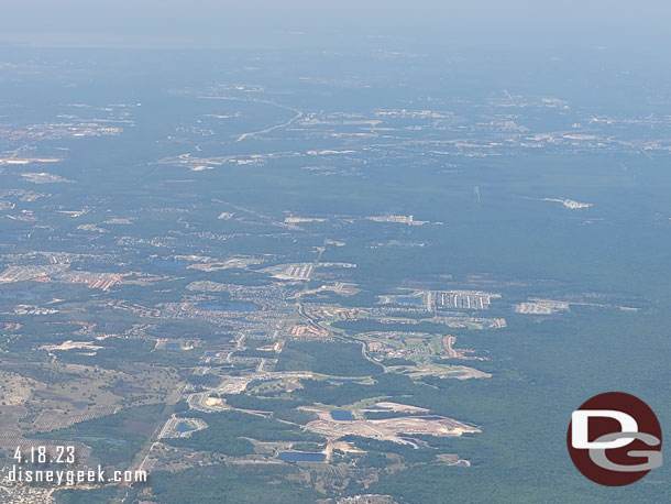 2:14pm - Arriving in the Orlando area.  On the horizon I can spot some familiar locations.