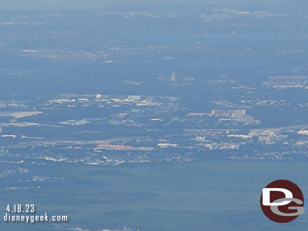 Epcot just to the left of center