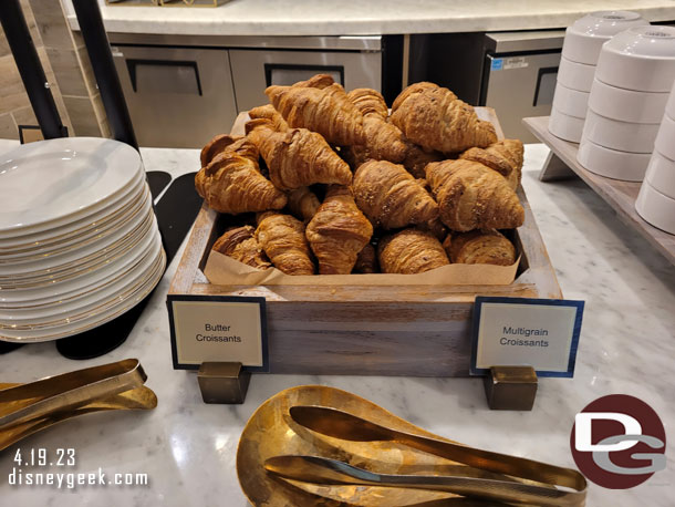 Croissant choices.