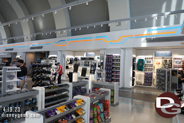 The gift shop is headquarters for TRON merchandise.