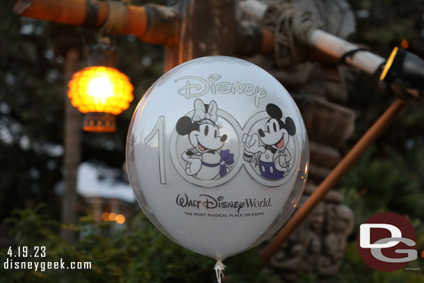 Disney 100 balloon spotted in Adventureland