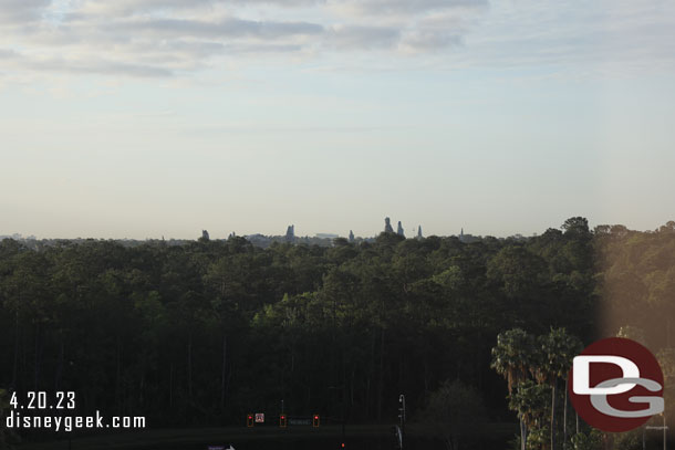 7:30am - A look outside this morning toward Disney's Hollywood Studios