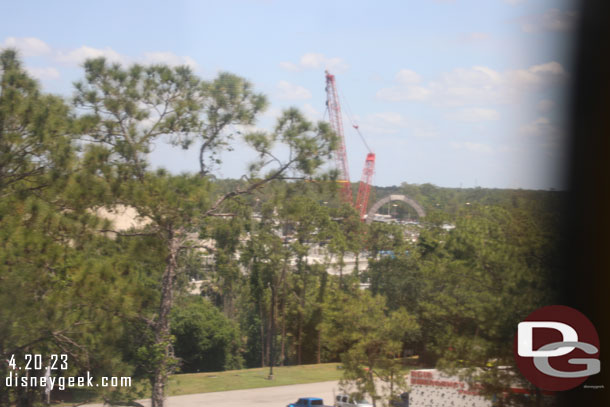 A glimpse of the Harmonious barges backstage from the Skyliner