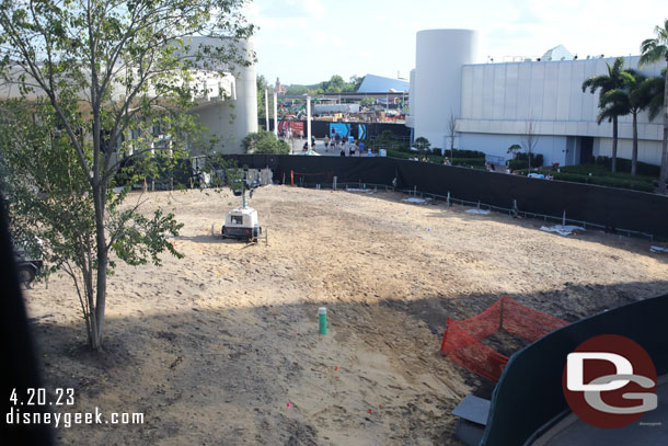 The unfinished area before guest relations that was part of the temporary walkway for a while.