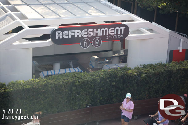 Refreshment station is closed for renovation.