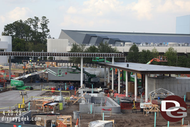 Here you can see the covered stage and then the uncovered audience area 