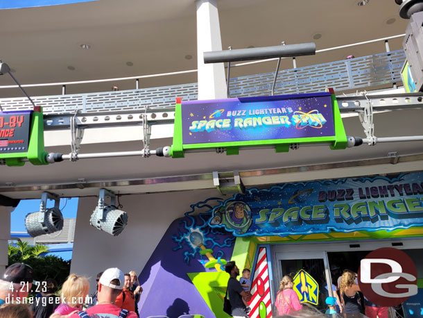 We stopped by Buzz Lightyear first since we were in the area and it was still a walk on.