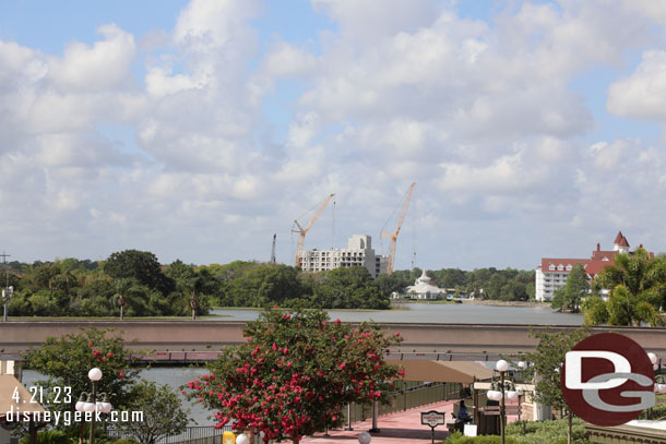 The new DVC tower in the distance