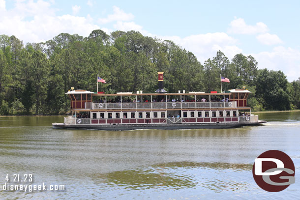 A full ferry heading to the Magic Kingdom