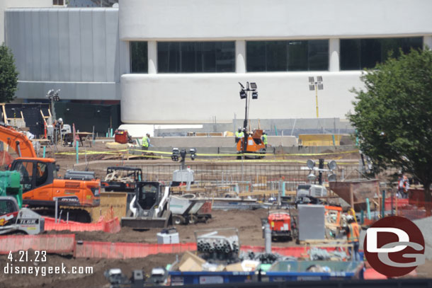 The central plaza where Dreamers Point will be.