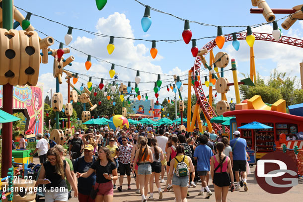 Toy Story Land seemed crowded.