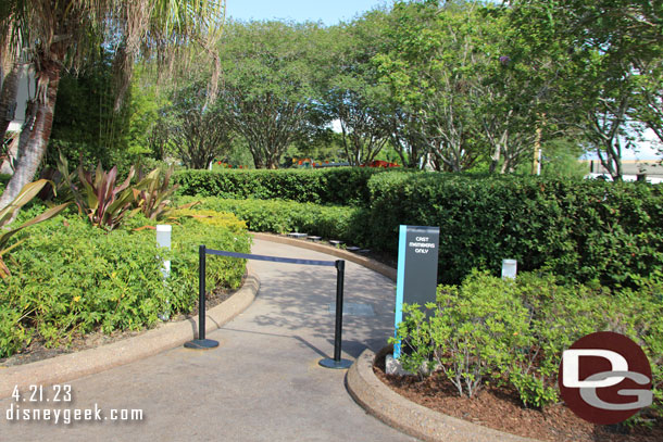 Kind of surprised they don't put a small gate or something on this walkway vs a temporary barrier