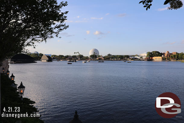 World Showcase Lagoon this evening