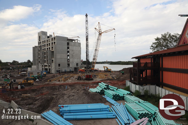 A check of the Polynesian Village DVC Tower construction